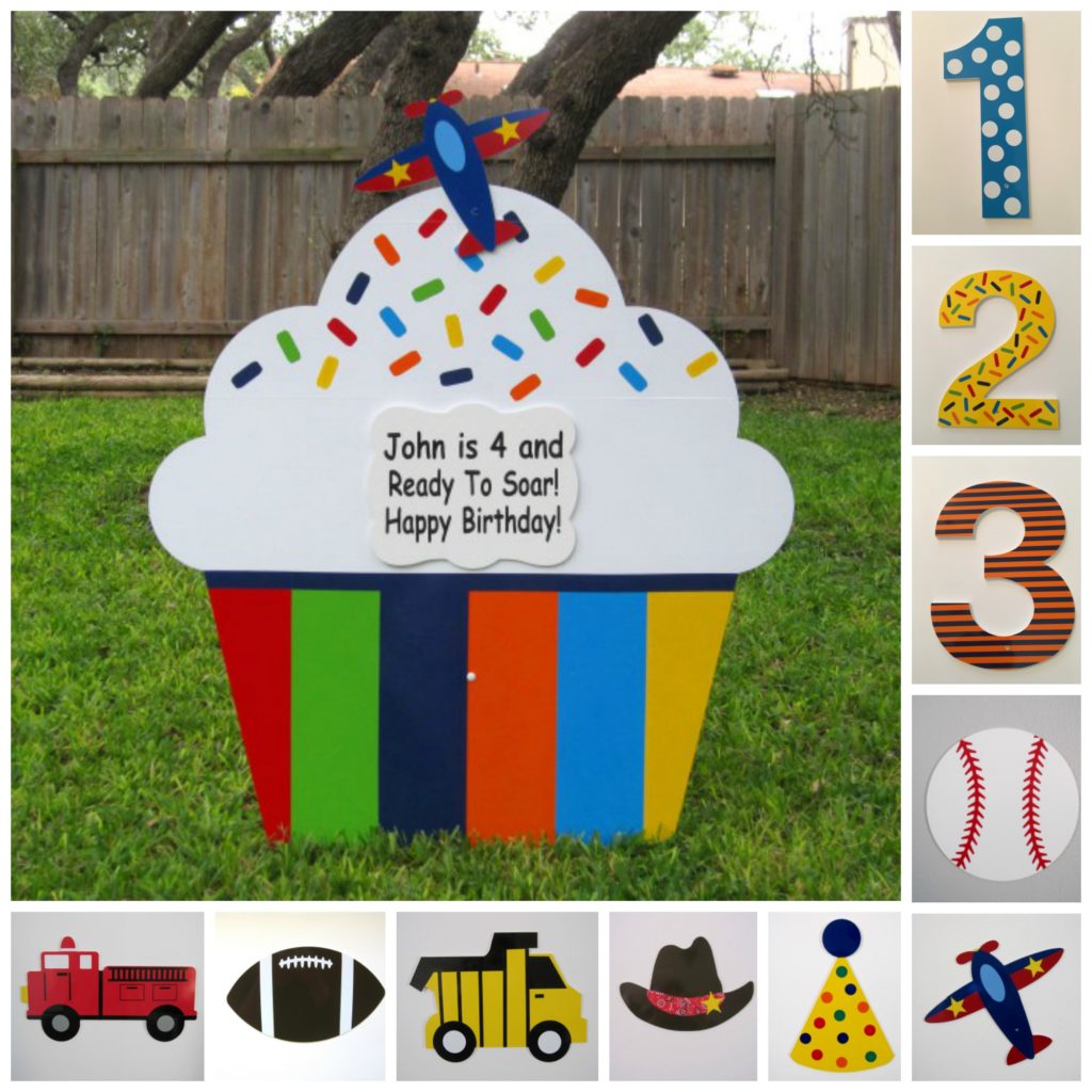 Boys Cupcake with Toppers