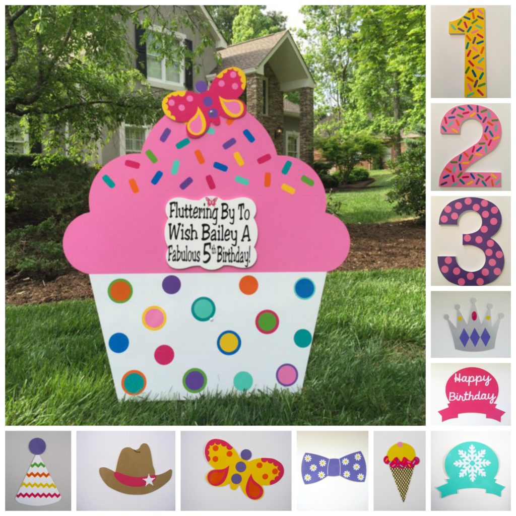 Girls Cupcake with Toppers